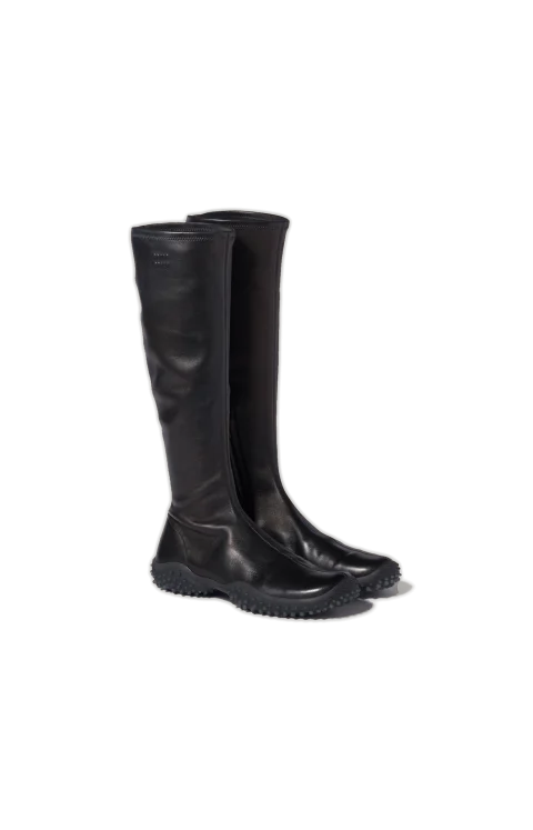 Stretch Nappa Leather Boots in Black — снимка 2