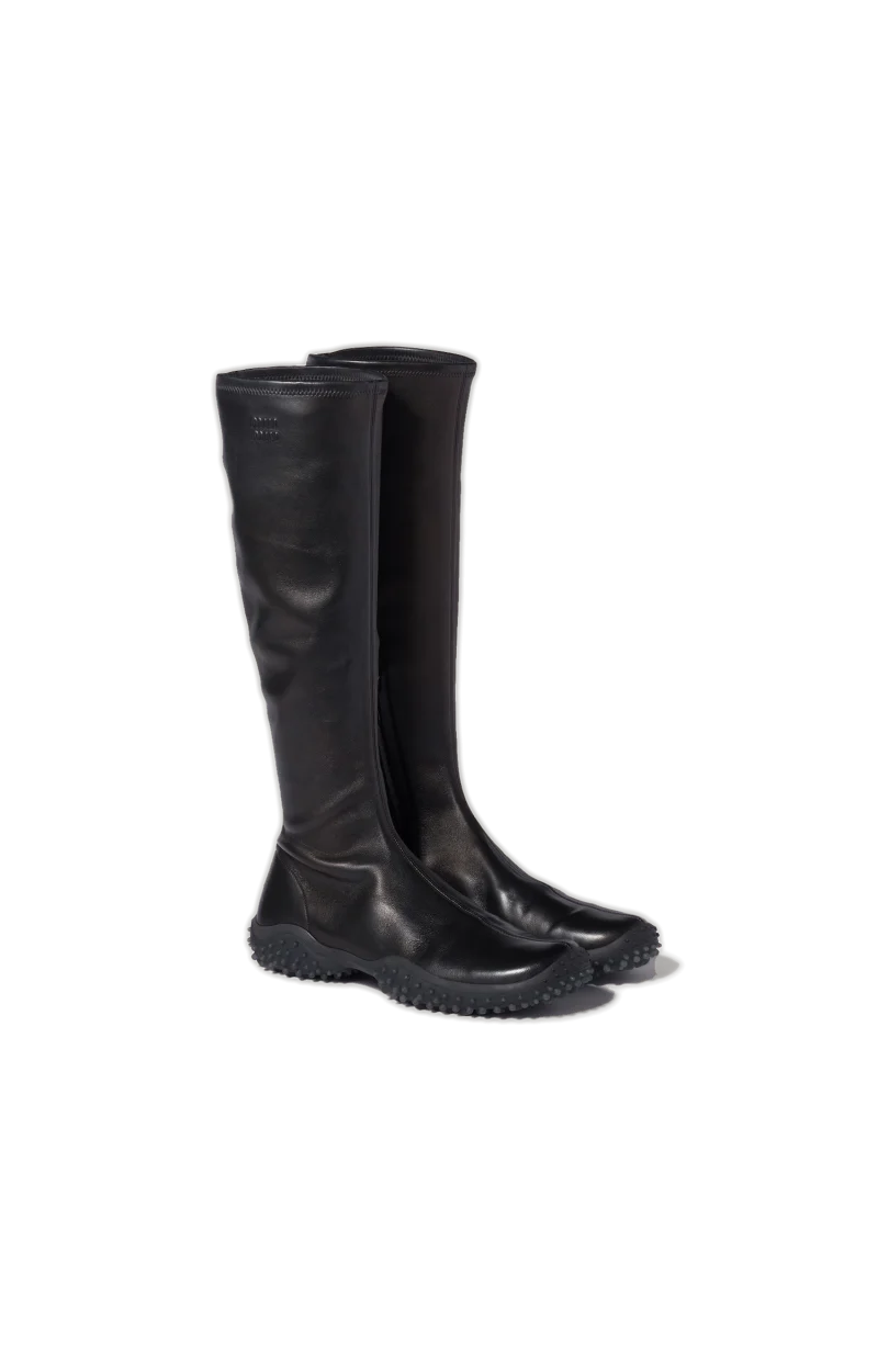 Stretch Nappa Leather Boots in Black — снимка 2