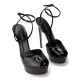 Дамски черни сандали Flora Casadei — снимка 3