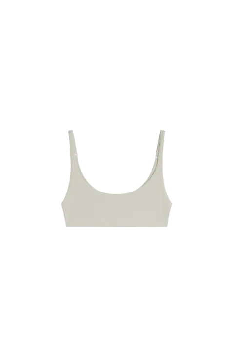 Scoop Bikini Top in Stucco