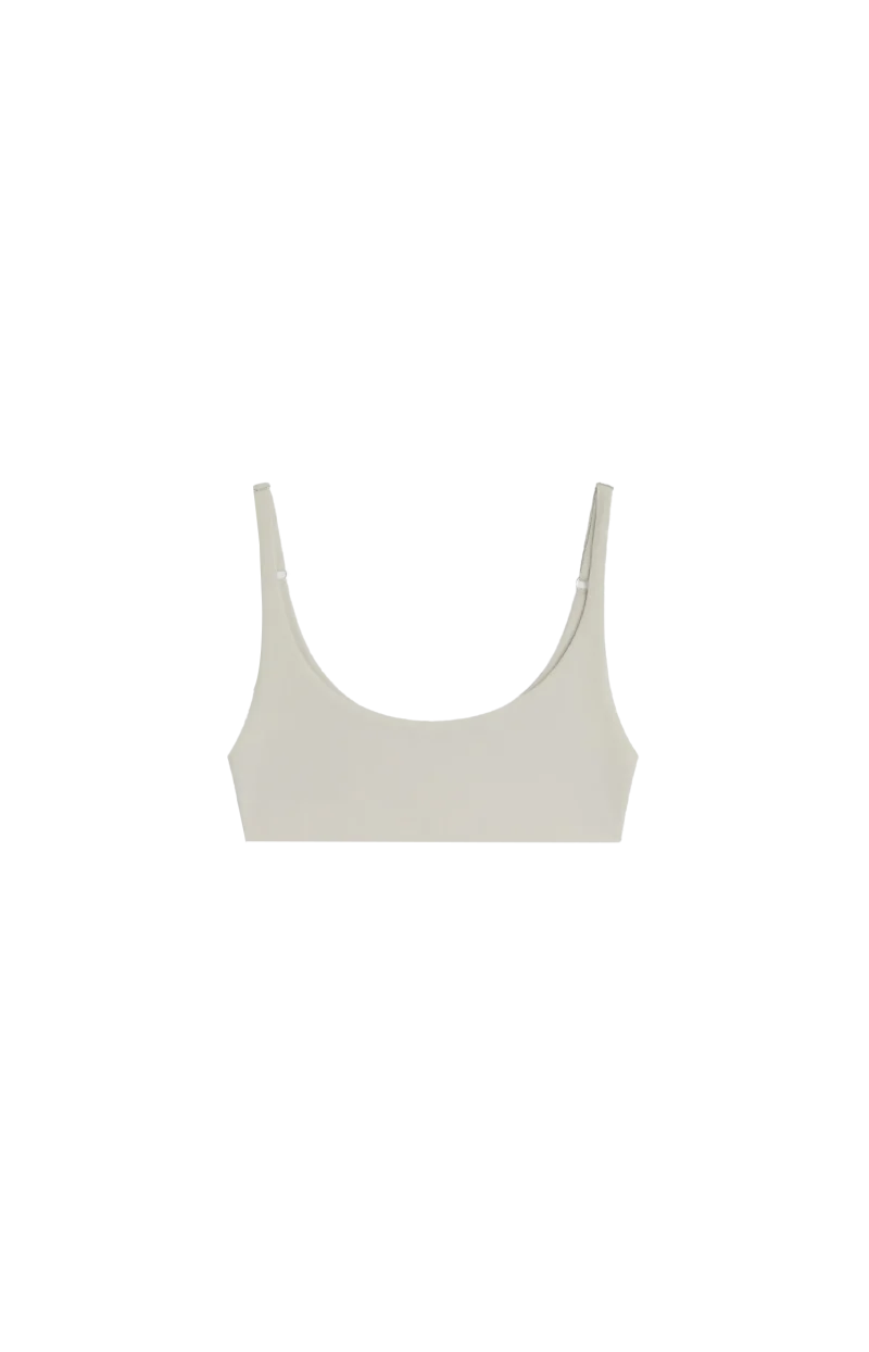 Scoop Bikini Top in Stucco