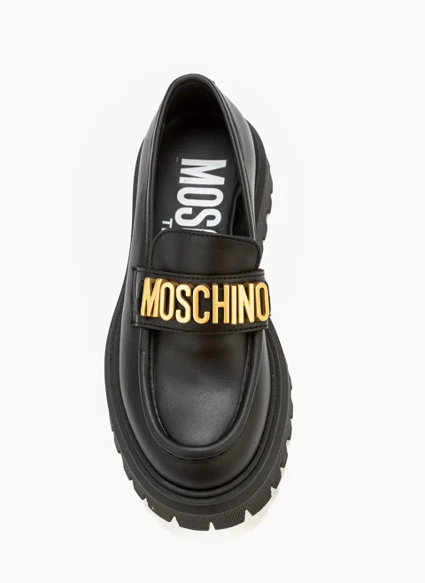 Мокасини с метален детайл Moschino Kids — снимка 5