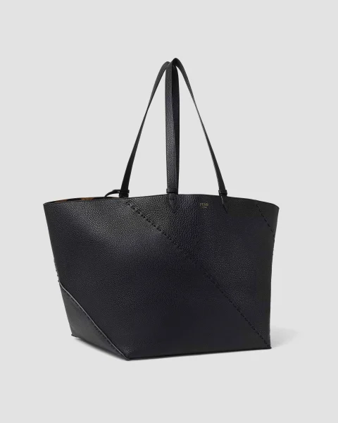 Selleria Diagonal Shopper Large in Black — снимка 2