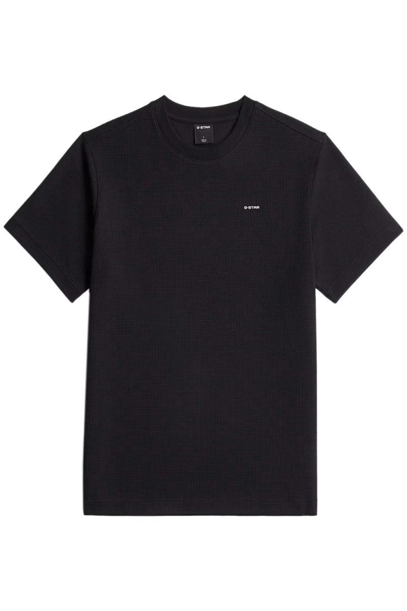 T-Shirt True Regular Structured D28609-E383-6484 dk black