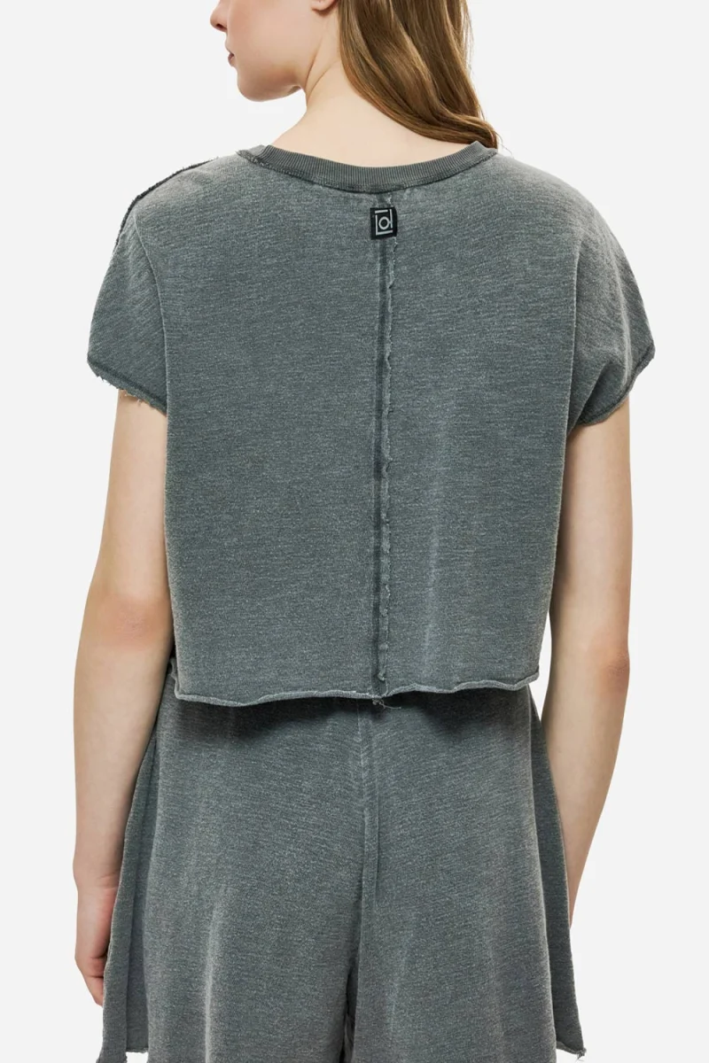 T-Shirt Relaxed Raw Cut DLWT000148 vintage grey — снимка 2
