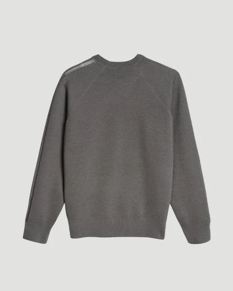 Knit Crew Sweatshirt in Grey — снимка 2