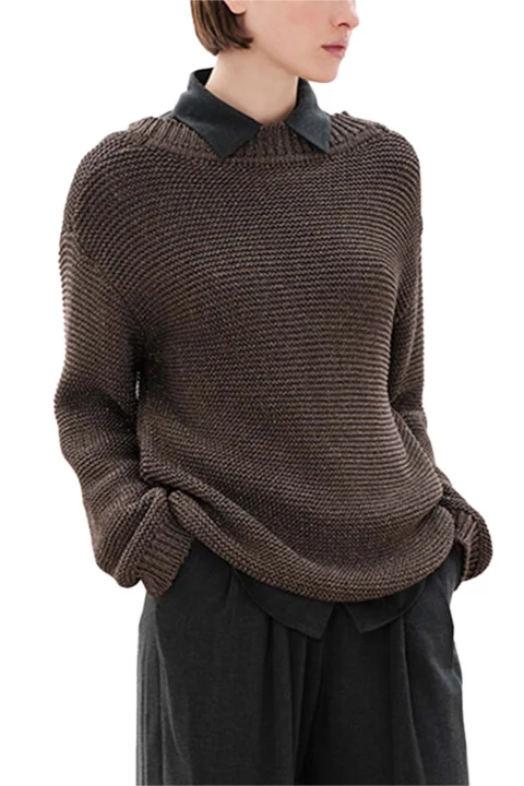 Плетено "Glam Rock" Scoop-Back Longsleeve W235502 13285-vividkhaki