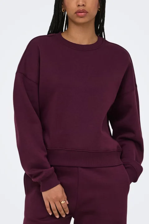 Суичър Onlbest L/S Neck 15338727 19-1718 TCX fig — снимка 2
