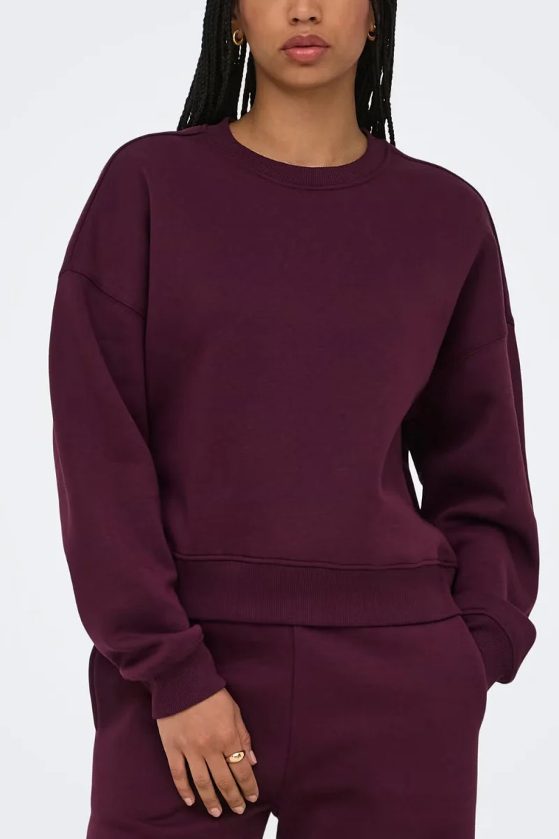 Суичър Onlbest L/S Neck 15338727 19-1718 TCX fig — снимка 2