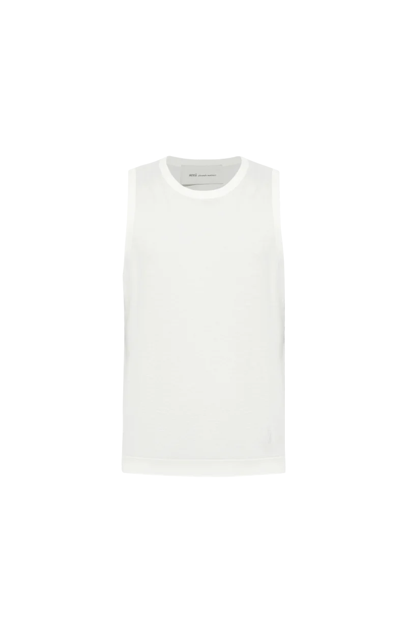 White Cotton Tank Top