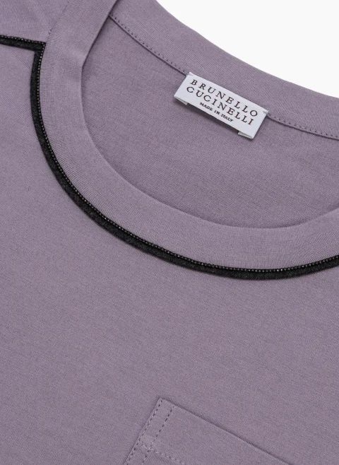 Тишърт с монили Brunello Cucinelli Kids 6 — снимка 3