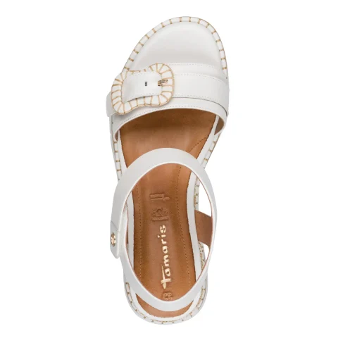 Дамски Сандали На Платформа TAMARIS – 1-28223-46-100 WHITE — снимка 5