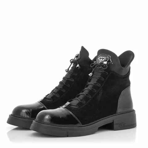 Дамски Равни Боти CARLO FABIANI – 154-6001 BLACK — снимка 3