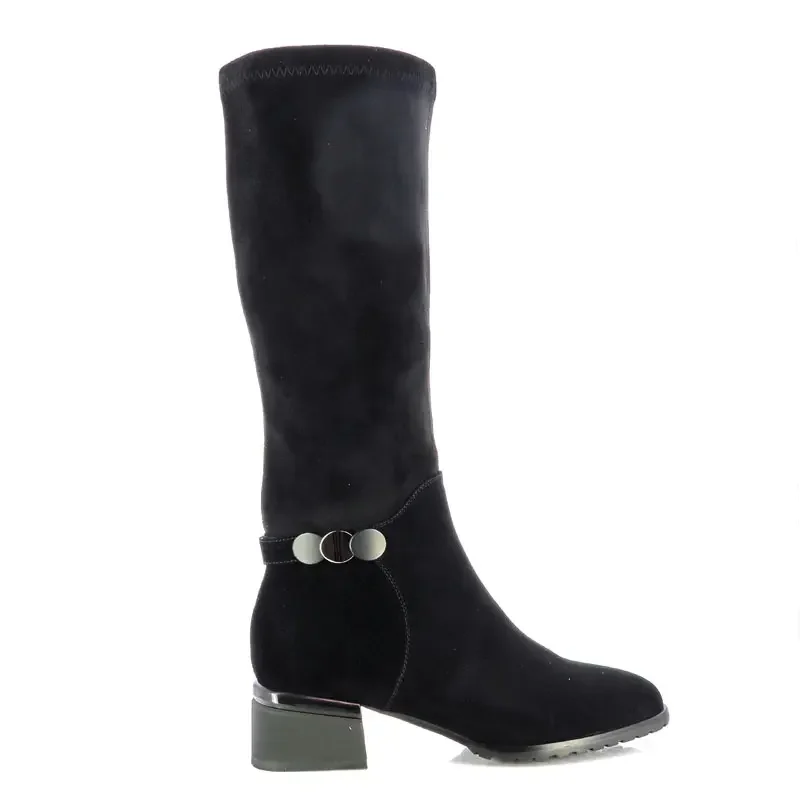Ботуши На Ток CARLO FABIANI – 3461073 BLACK SUEDE