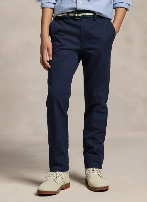 Панталон с контрастен колан Ralph Lauren Kids — снимка 2