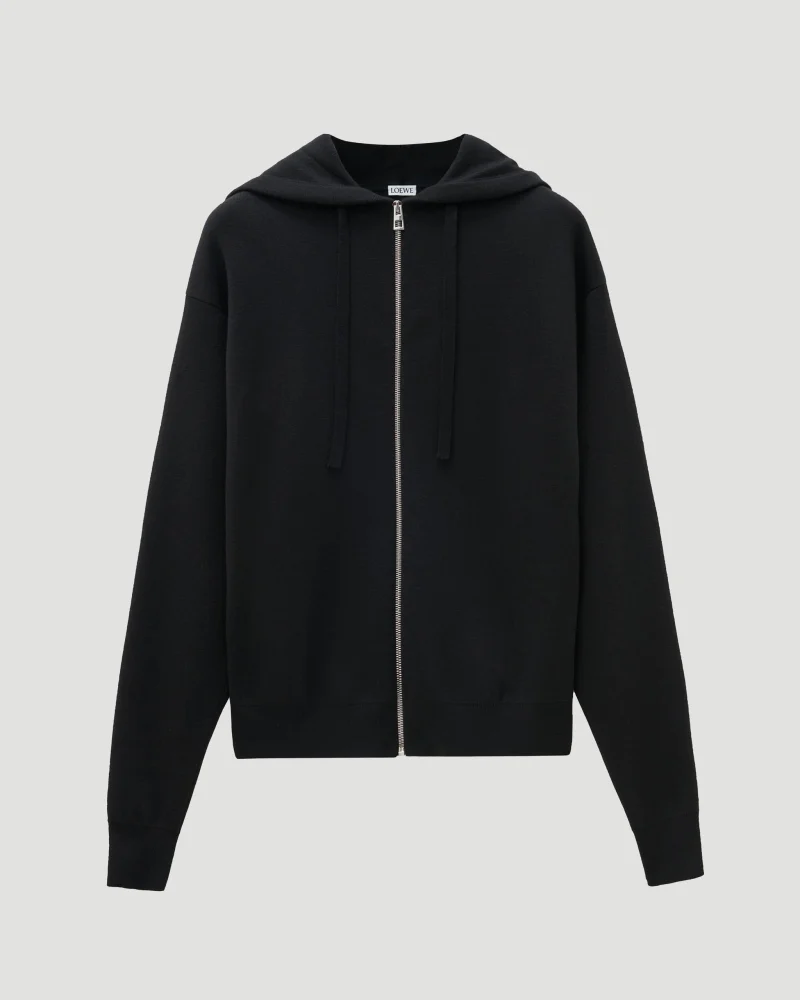 Anagram Zip-Up Hoodie in Wool