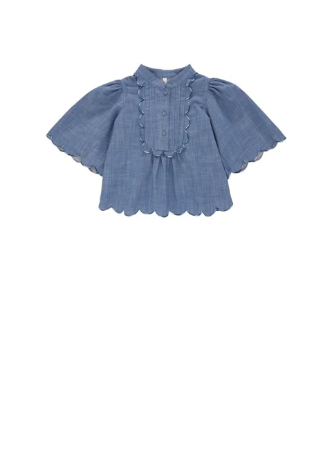 Блуза 'Denim Bluе' Zimmermann Kids — снимка 2
