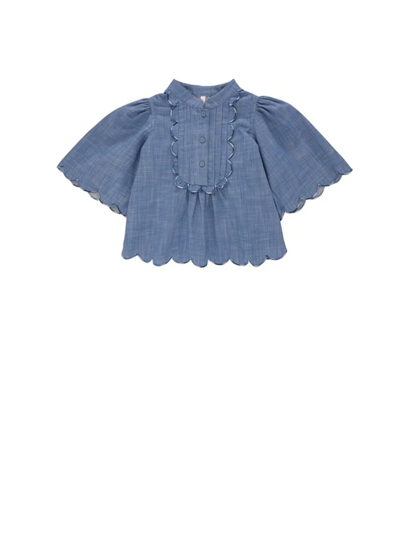 Блуза 'Denim Bluе' Zimmermann Kids — снимка 2