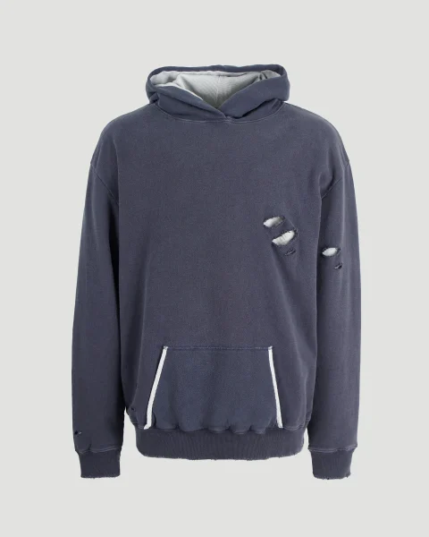 Distressed Hoodie in Grey