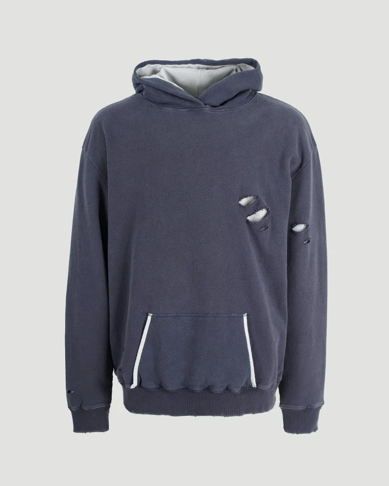 Distressed Hoodie in Grey