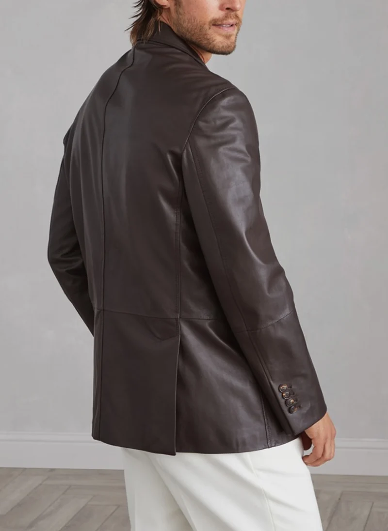 Кожено яке 'Blazer style' Brunello Cucinelli — снимка 3