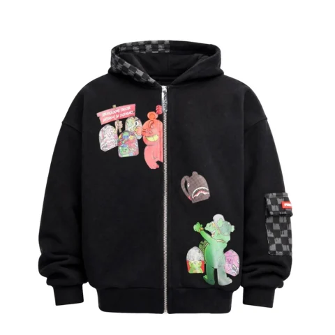 Детски суичър THROW IT TO ME DRIP CHECKERED SPLIT SPRAYGROUND — снимка 7