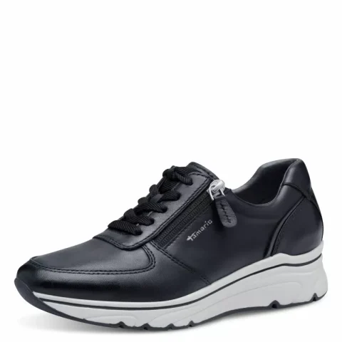 Дамски Сникърс TAMARIS – 1-23711-42-848 NAVY LEATHER — снимка 3