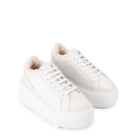Дамски бели обувки с платформа Casadei — снимка 6