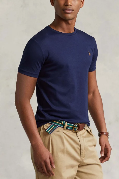T-Shirt Pima Polo-Ssl 710740727003 410 navy — снимка 2