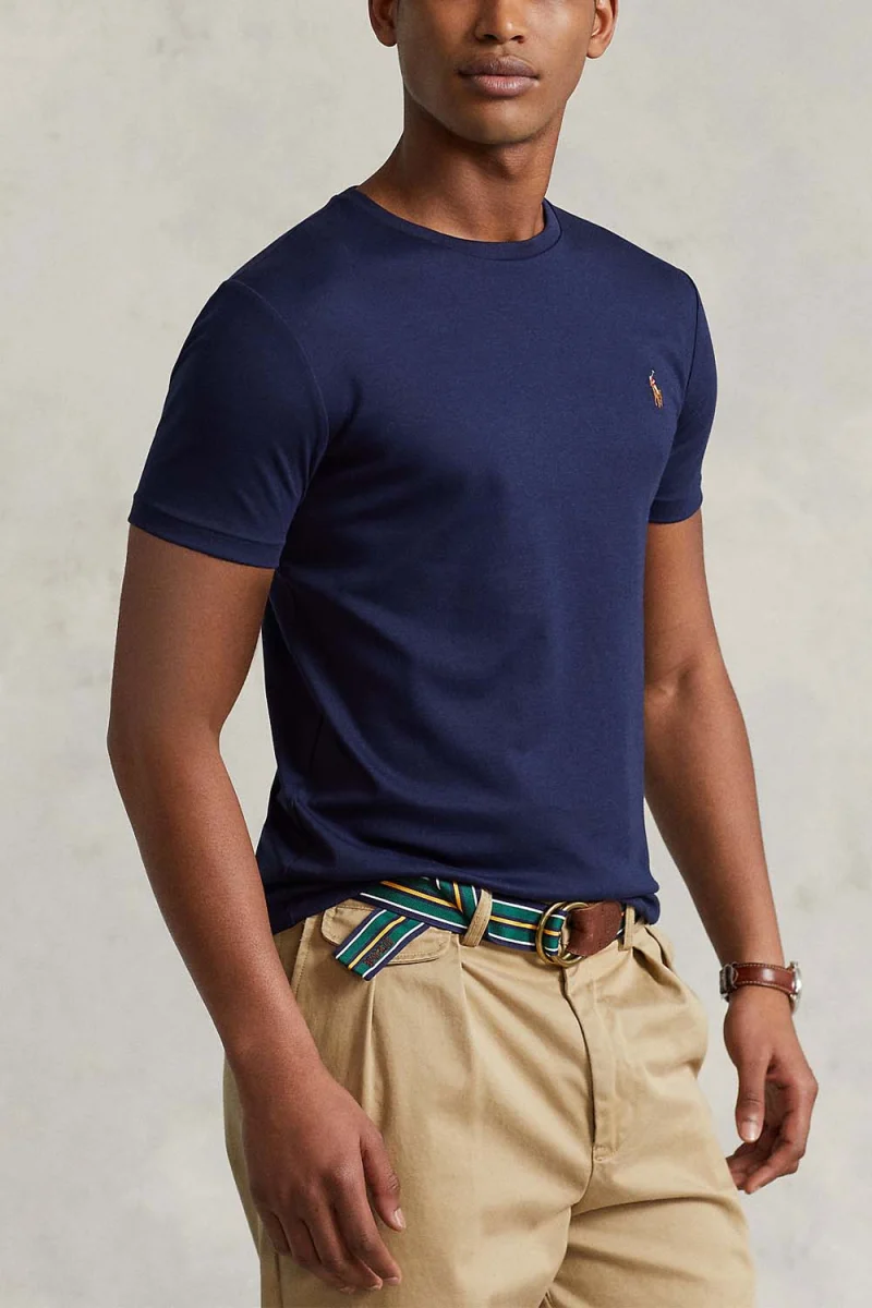 T-Shirt Pima Polo-Ssl 710740727003 410 navy — снимка 2