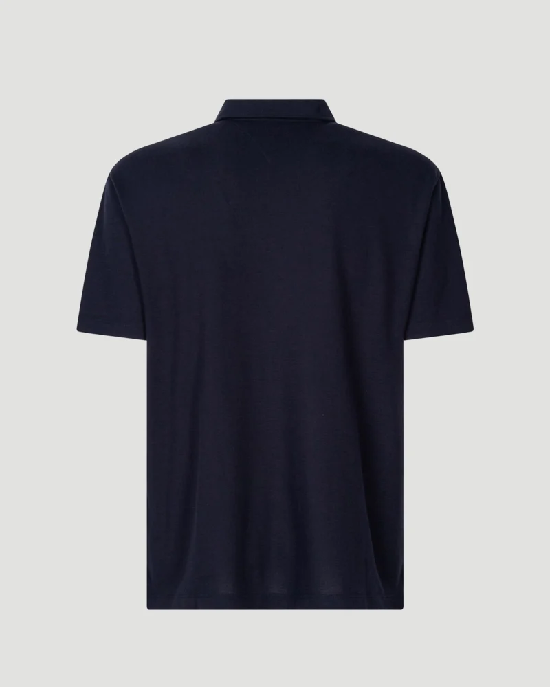 Light Cotton Piquet Polo in Dark Night — снимка 2