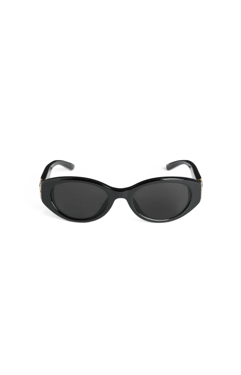 Cosmo Round AF Sunglasses in Black and Gold