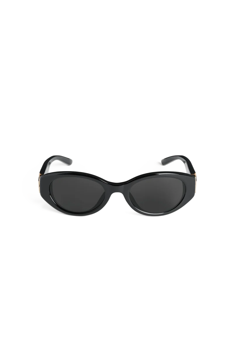 Cosmo Round AF Sunglasses in Black and Gold