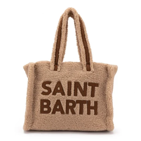 Дамска бежова чанта Colette Teddy SAINT BARTH