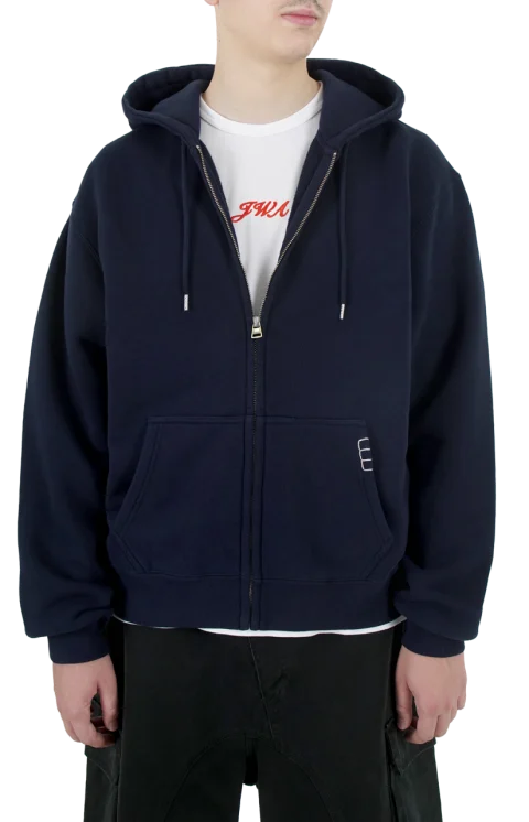 Front Zip Hoodie in Navy — снимка 2