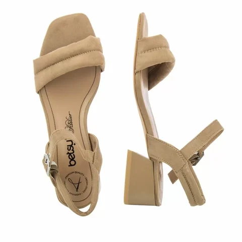 Дамски Сандали На Ток BETSY – 927037/09-05E DARK BEIGE — снимка 5