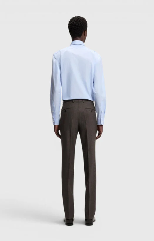 Слим панталон BOSS BY BECKHAM от вълнен бленд — снимка 2
