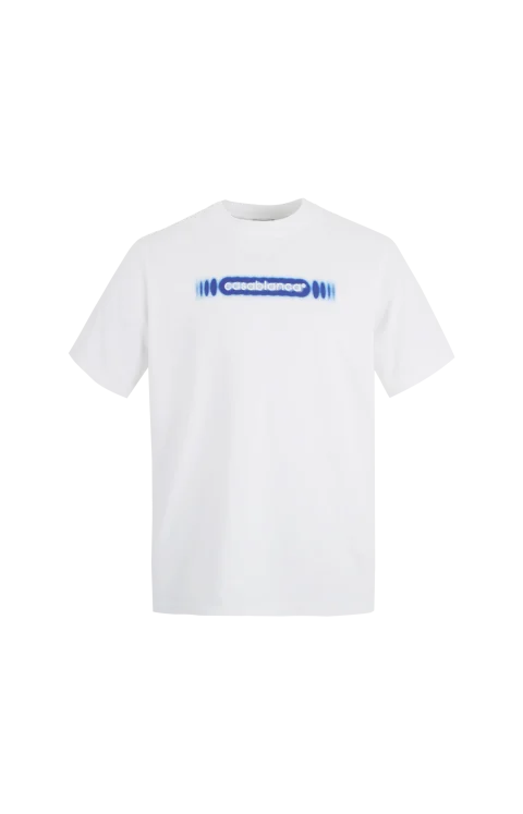 Blurred Logo Cotton T-Shirt in White