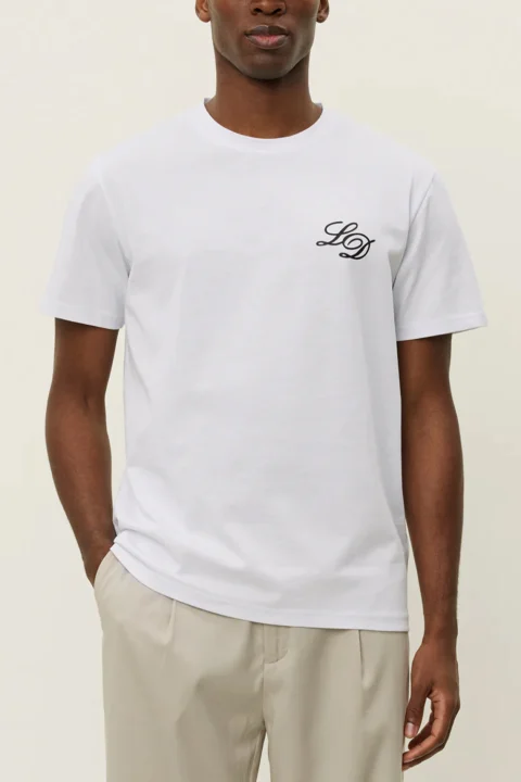 T-Shirt Pique LDM101224 201100-white/black — снимка 2