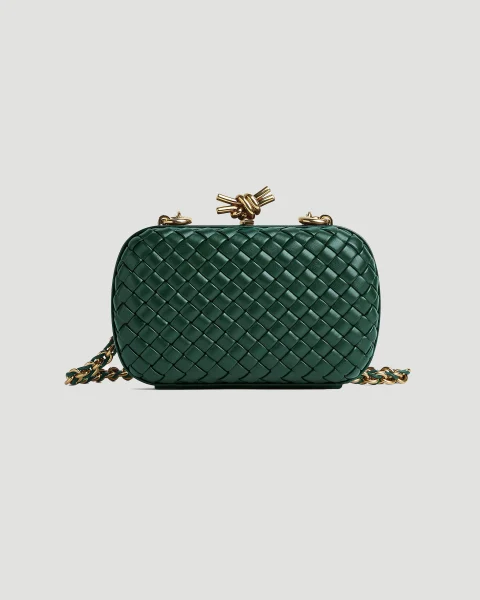 Knot Clutch Bag in Emerald Green