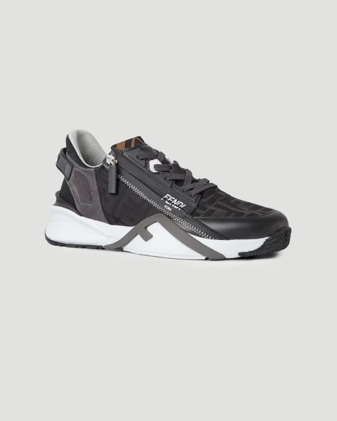 Fendi Flow Sneakers in Black FF Jacquard — снимка 2