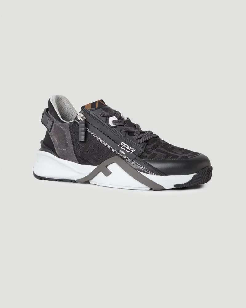 Fendi Flow Sneakers in Black FF Jacquard — снимка 2