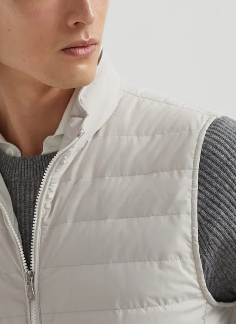 Капитониран елек от тафта Brunello Cucinelli — снимка 4