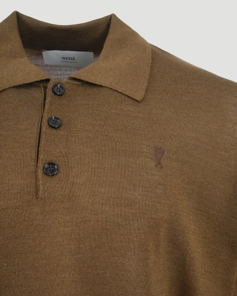 Ami de Coeur Polo in Brown — снимка 2