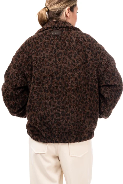Кожено палто Bercy Teddy BCY0001-00019M dark leopard 18 — снимка 2