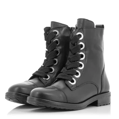 Дамски Равни Боти CARLO FABIANI – TOP 127 BLACK LEATHER — снимка 3