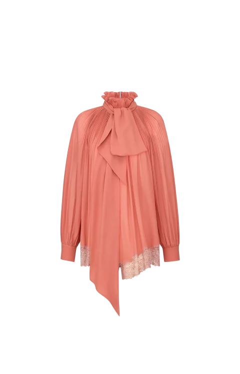 Lavallière Romper in Terracotta Clair Silk — снимка 4