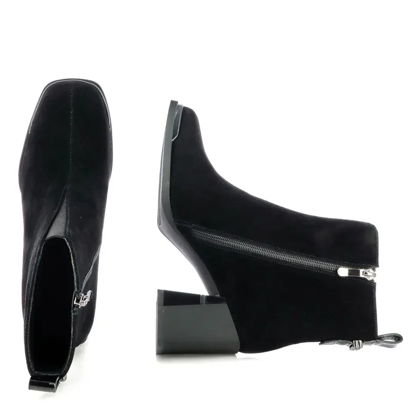 Дамски Боти На Ток CARLO FABIANI – 2636002 BLACK SUEDE — снимка 5