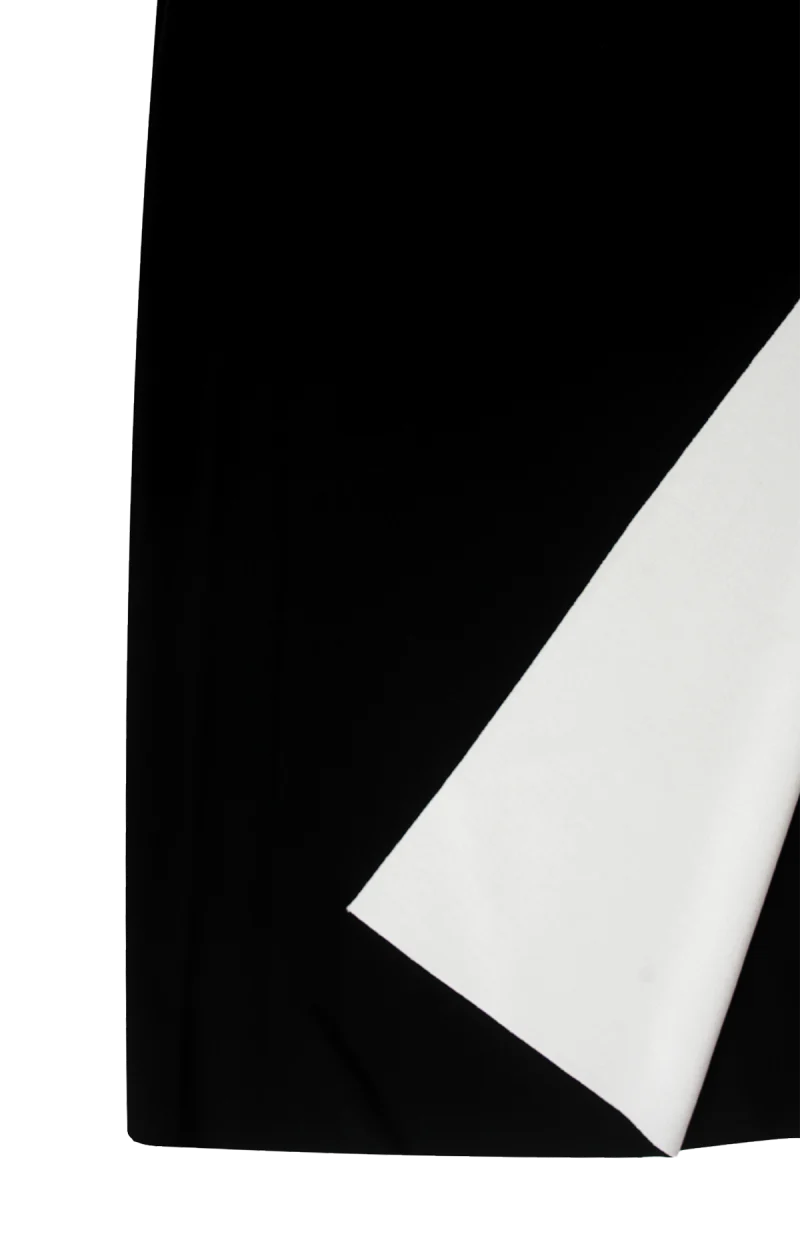 Black Viscose Midi Skirt — снимка 4