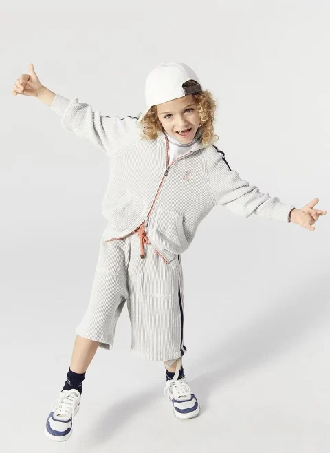 Къс спортен панталон Brunello Cucinelli Kids 12 — снимка 3